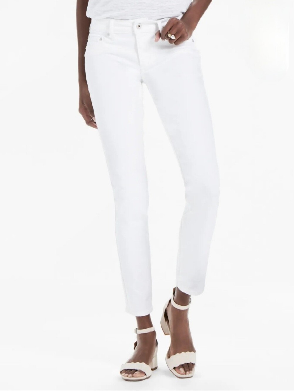Lucky Brand Lolita Skinny White Jeans Womens Size 14